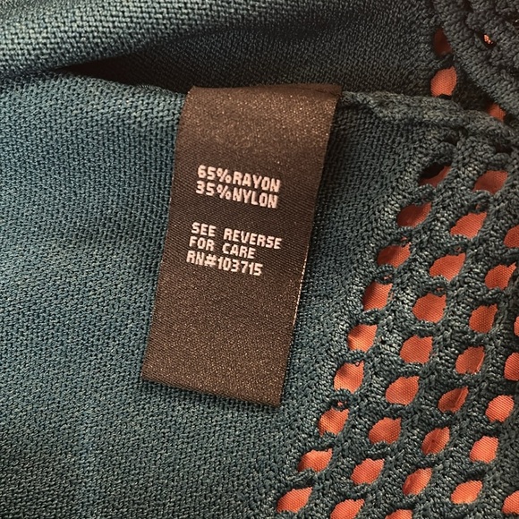 Nanette Lenore Open Ladder Cut Out Knit Ocean Teal Dress size Small - Picture 7 of 12